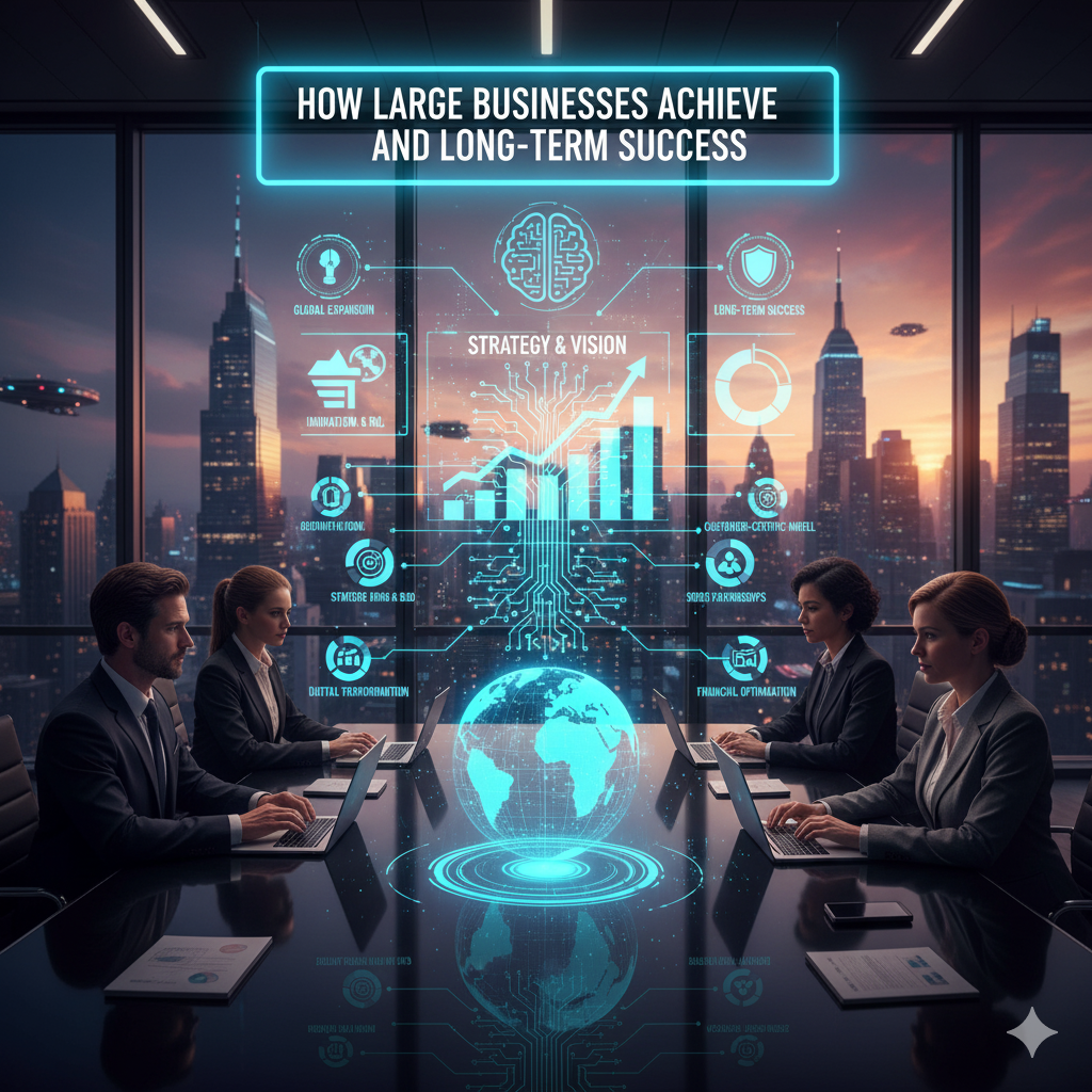 How Large Businesses Achieve Growth and Long-Term Success